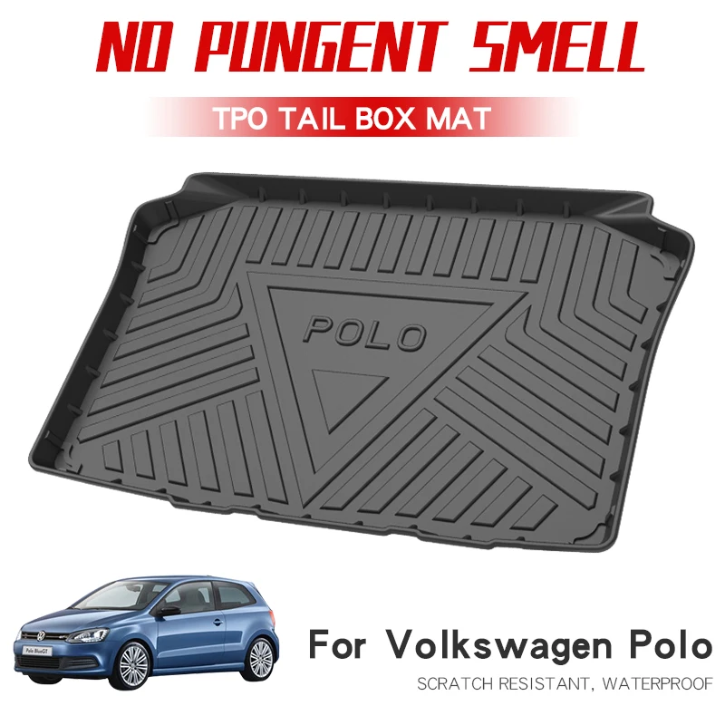 Car Rear Trunk Storage Mat Cargo Tray Trunk Waterproof Protective Pads Mat Compatible For Volkswagen POLO 2019-2021