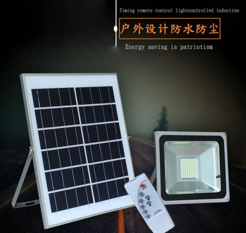 5PCS 10W 20W 30W 50W Solar LED Floodlight Cool White Remote Control Outdoor Garden Yard Street Path Landscape Seucrity Lamp