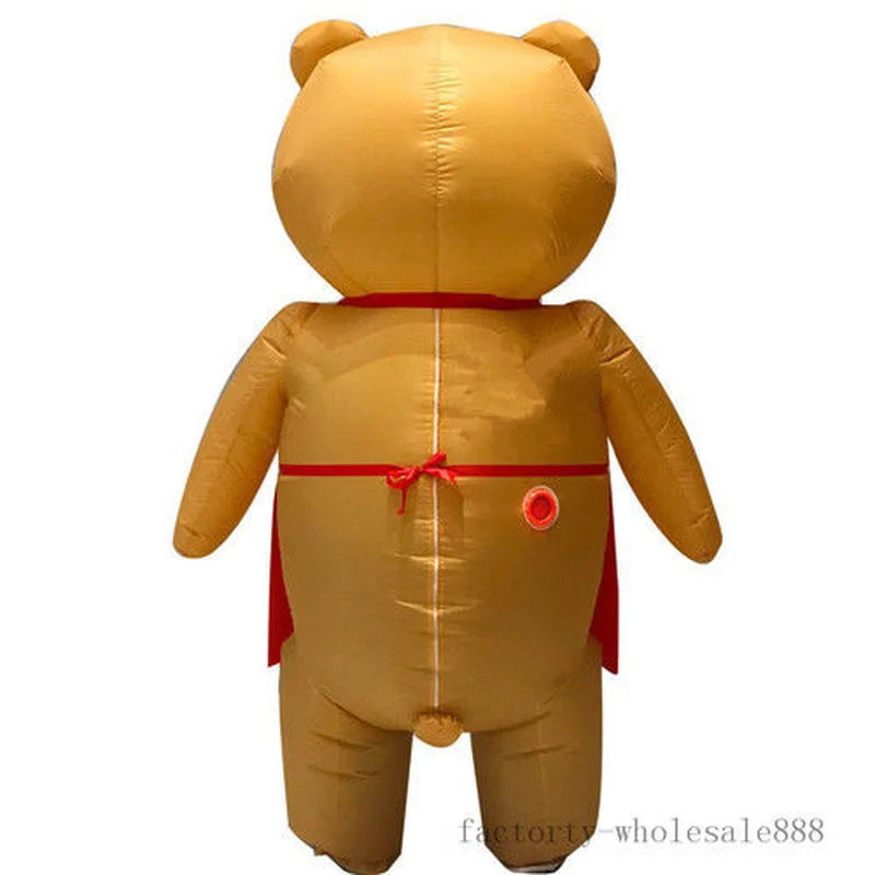 Inflatable Teddy Bear Mascot Costume Birthday Party Adults Fancy Dress Game Outfits Clothing Advertising Xmas Adults Size