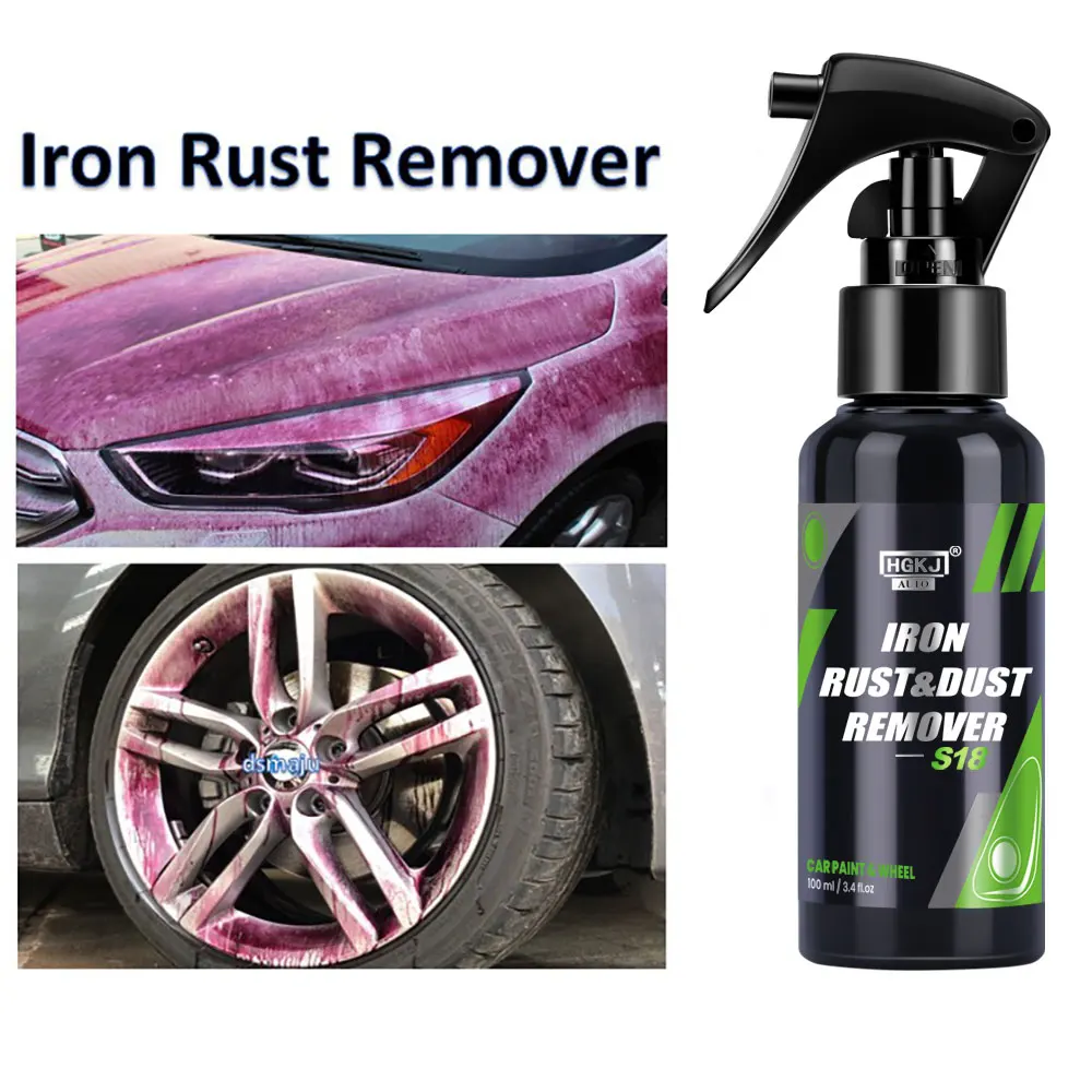 Car Paint & Wheel Iron Particles Powder Cleaning Super Rust & Dust Remover Spray Metal Surface Multi-Purpose Cleaning HGKJ S18