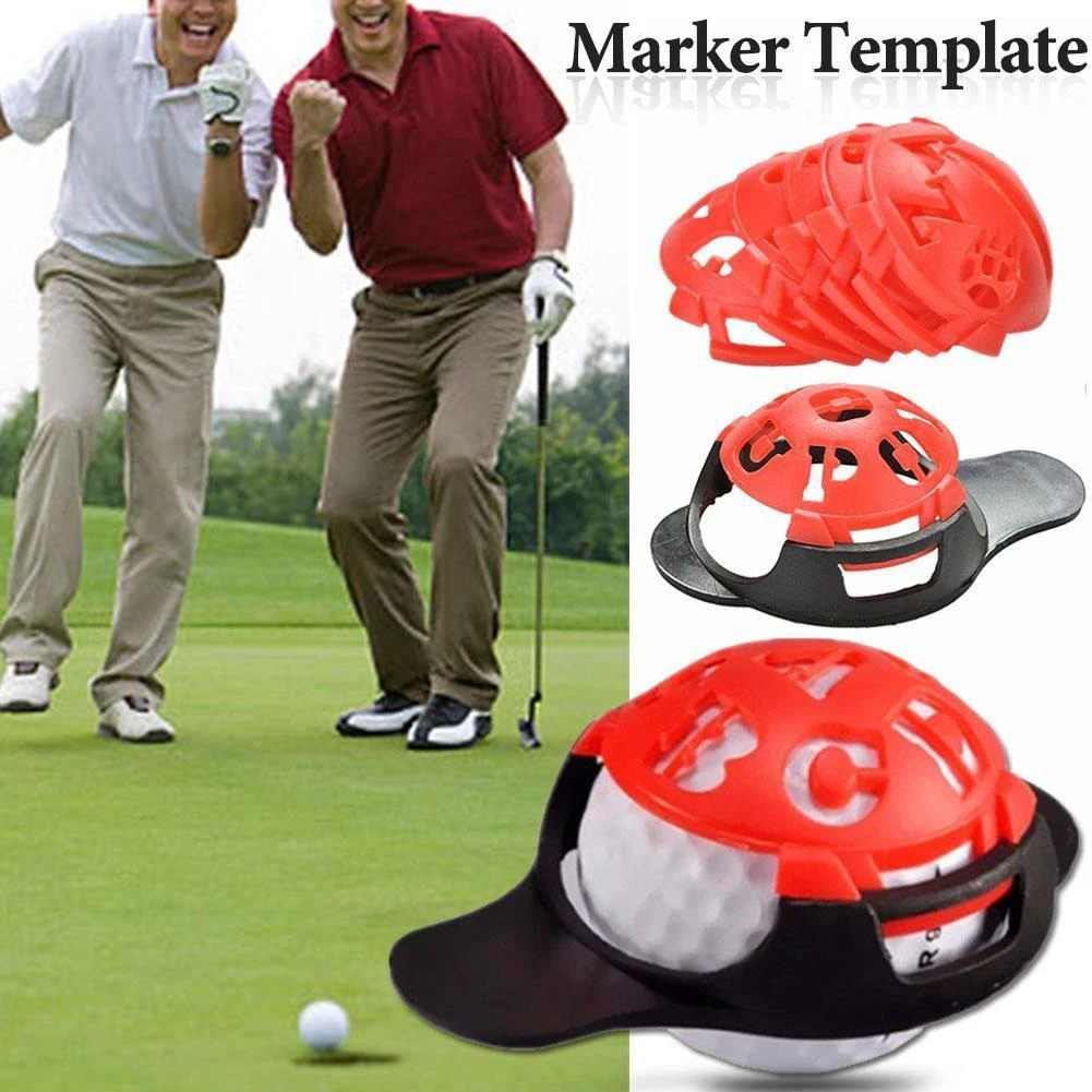6-in-1 Golf Ball Line Template - Professional Alignment Marker & Drawing Stencil Tool