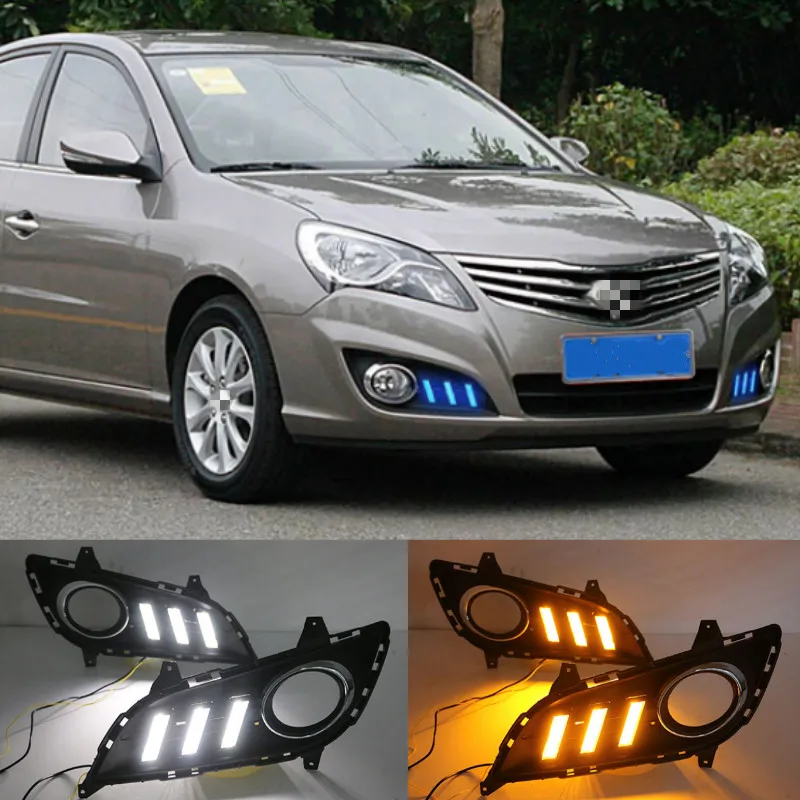 For Hyundai Elantra 2012-2016 LED car DRL Daytime Running Light Daylight Waterproof Signal lamp car-Styling