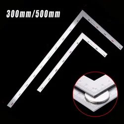 300/500mm L Square Angle Ruler 90° Right Angle Scriber Guide Engineer Carpenter Woodworking Measuring Instrument Hand Tool