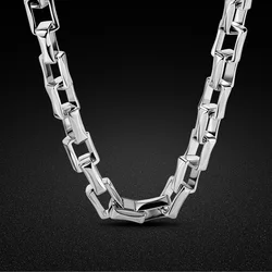 New Men's 925 Sterling Silver Necklace 10.5MM49CM Size Solid Silver Necklace Men's Charm Jwelry Birthday Present Curb Chain