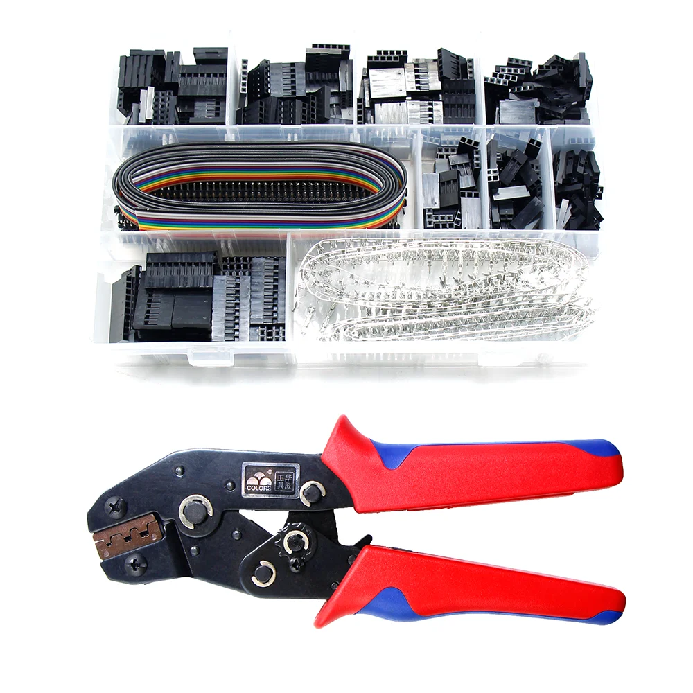 

28B 0.1-1mm² Crimping Pliers Tool Set-1550pcs 2.54mm Dupont Connectors Kit And Crimp Pins, Small Connector For Car Vehicles