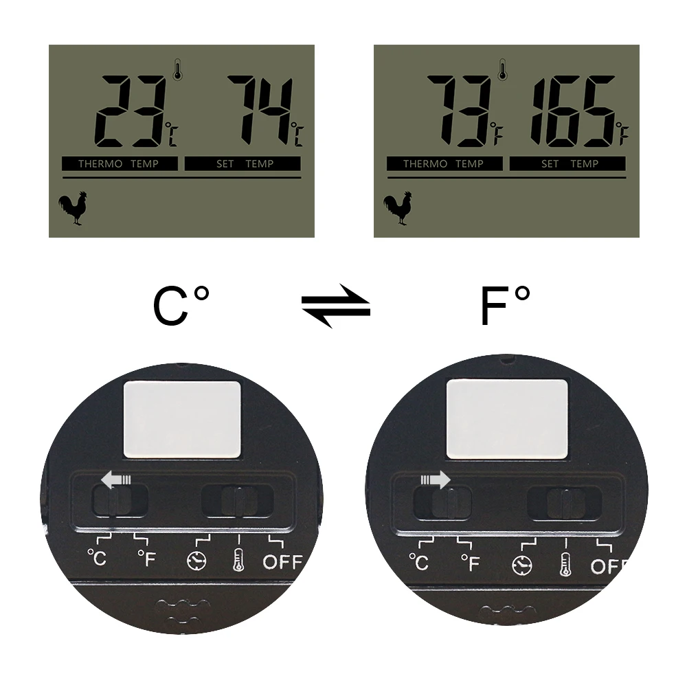 Digital BBQ Meat Thermometer For Oven Timer Meat Cooking Kitchen Temperaure Meter With Stainless Steel Probe