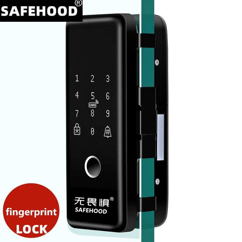 

Smart Glass Door Biometric fingerprint lock RFID Card Code Remote control Phone App Wifi Tuya Office Electric Lock Sliding door