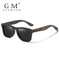GM gafas De sol De madera Retro para hombre, gafas polarizadas con montura De madera para mujer, gafas De sol UV400, Lunette De Soleil Homme Femme, caja De cartón S1610L
