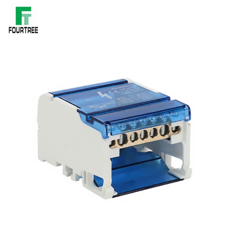 Terminal Block Power Distribution Box Modular Din Rail Screw Connection Block Universal Electric Wire Junction Box NHC01-407