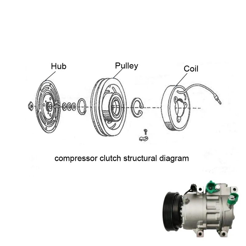 

AC A/C Compressor clutch 12V-6PK-128MM 977012H000 977012H001 977012H002 97701-2H002 977012H040 97701-2H040