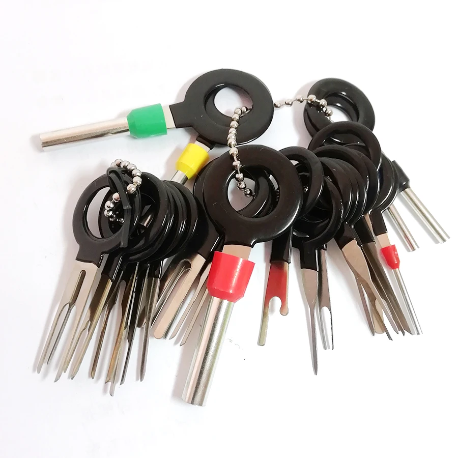 26Pcs ลวดเครื่องมือกำจัดขั้วสายไฟ Connector Pin Extractor Puller เครื่องมือ