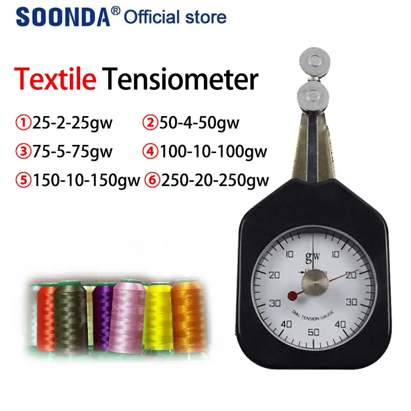 

Textile Tension Meter tools Textile Tensiometer Double Needle Analog Dial Pressure Tensiometer Tension tester for textile thread