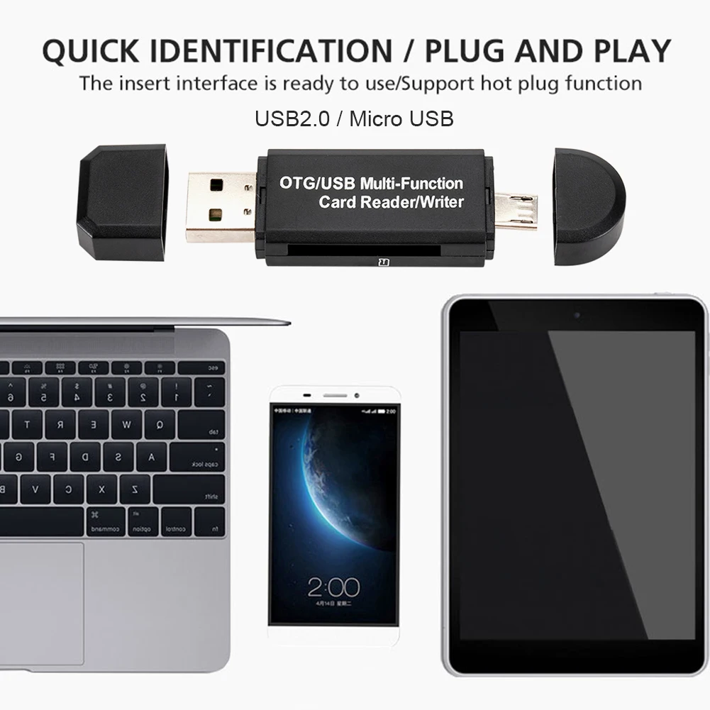 เครื่องอ่านการ์ดOTGโทรศัพท์PC USB 2.0 3.0ประเภทC Micro USB SD TF 8 Pin Card AdapterสำหรับiPhone Android
