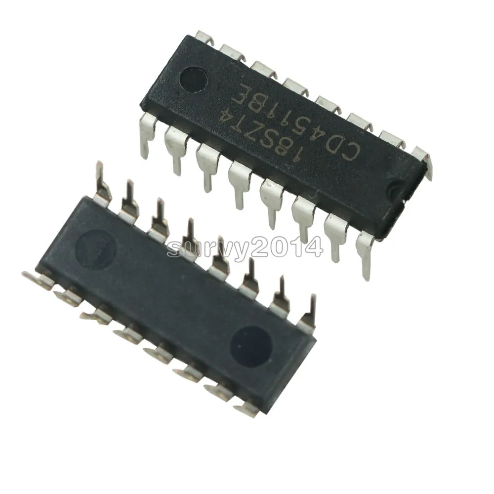 10PCS CD4511BE DIP16 CD4511 DIP 4511BE DIP-16 new and original IC