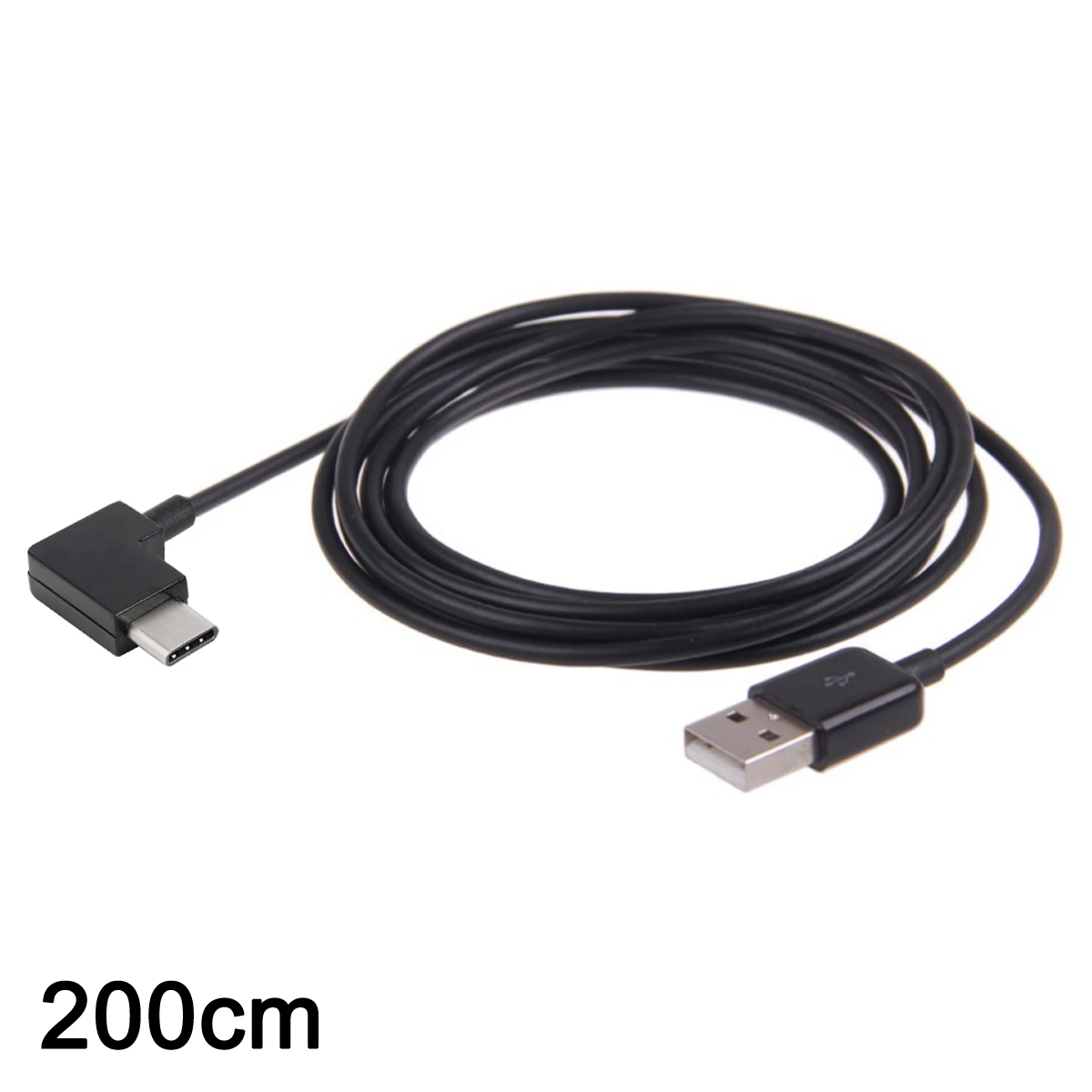 Cablecc NGFF มุมขวา USB 3.1 ประเภท C USB-C ถึง USB 2.0 สาย 90 องศาสําหรับแท็บเล็ตและโทรศัพท์มือถือ 200 ซม.