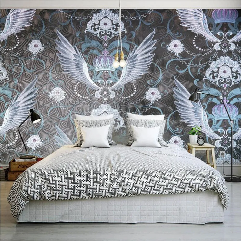 Milofi large non-woven wallpaper mural Nordic royal mural gorgeous background wall atmospheric mural