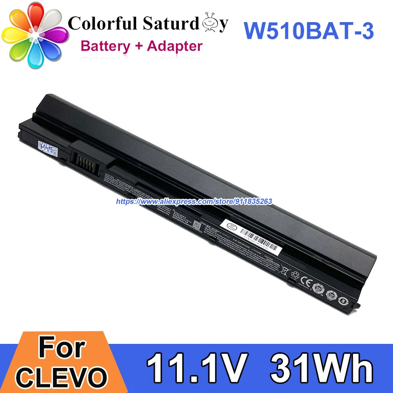 New W510BAT-3 For Clevo W330AU W331AU W510LU W510S W510TU SC220 W515LU W515PU W515TU Laptop Battery 6-87-W510S-4292 11.1V 31Wh