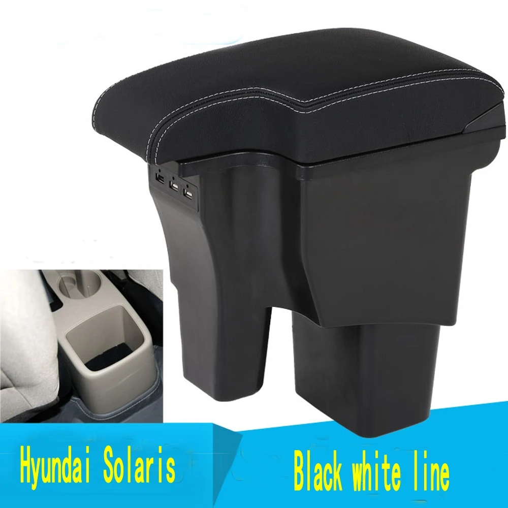 

For Hyundai Solaris/Verna/Grand Avega armrest box central Store content box with car-styling accessory