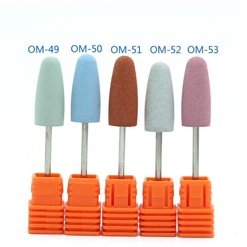 1pc Rubber 2.35mm Shank Nail Grinding Head Milling Manicure Cutter for Pedicure Machine Sander Drill Bit Polishing Electric Tool