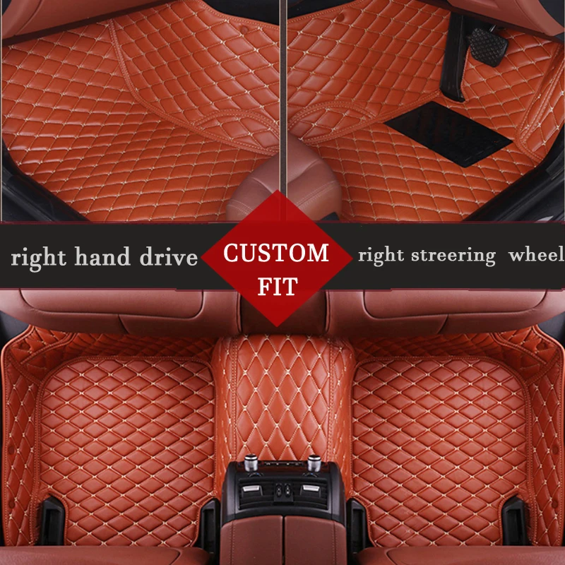 Customized right hand drive car floor mats for Mercedes Benz S class Maybach W220 W221 W222 V222 S63 S65 AMG carpets rugs