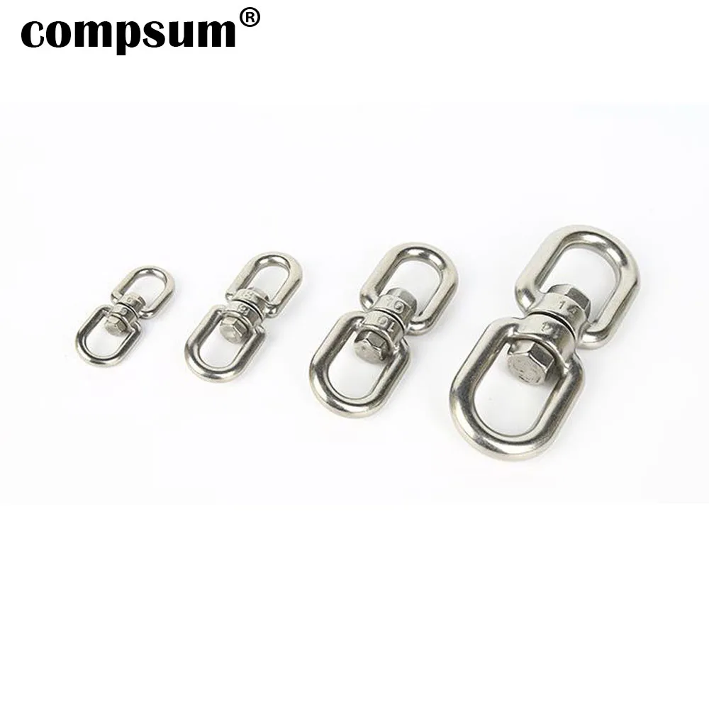 304 Stainless Steel Eye Eye Swivel  Anchor Chain Connector Double Shackle Swivel for Boat