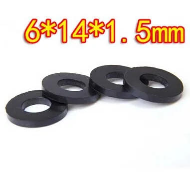 

100Pieces/Lot Oil Resistant Rubber Sealing Faucet Washers Fastners -16x14x1.5mm(Inner d:6mm d:14mm Thickness:1.5mm)