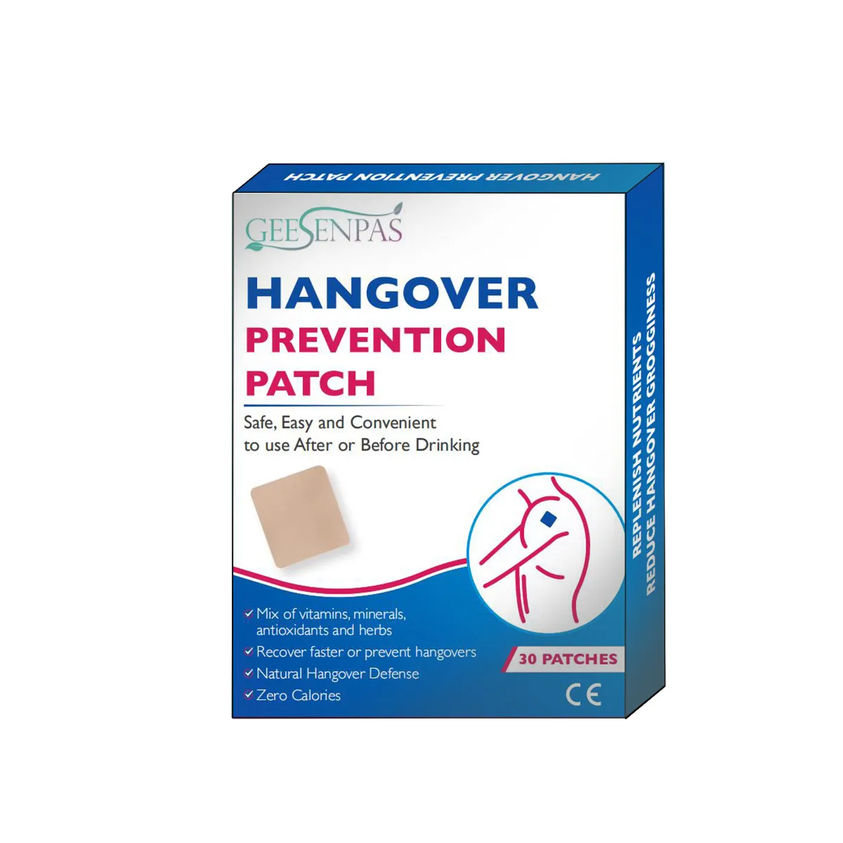 30pcs/Box Drunkenness Help Detoxify Alcohol Patch Medicine Recover Faster Effectively Prevent Hangovers Patch Reduce the Alcohol