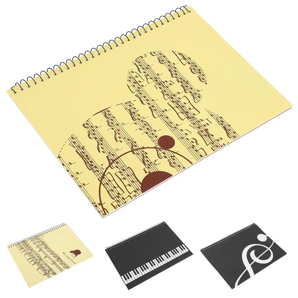 50 Pages Musical Notation Stave Notebook Music Manuscript Writing Paper Piano Exercise Book Staff Song Writing Note Book