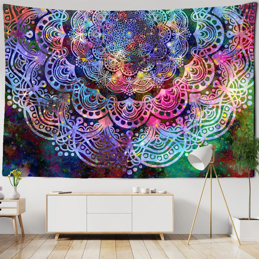 9 Sizes Mandala Indian Tapestry Wall Hanging Bohemian Beach Towel Polyester Thin Blanket Yoga Mat Rug Shawl Throw Sheet