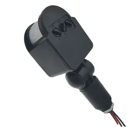 Interrupteur à capteur de mouvement infrarouge PIR, interrupteur de lumière avec lumière LED, détecteur automatique d'extérieur AC 220V