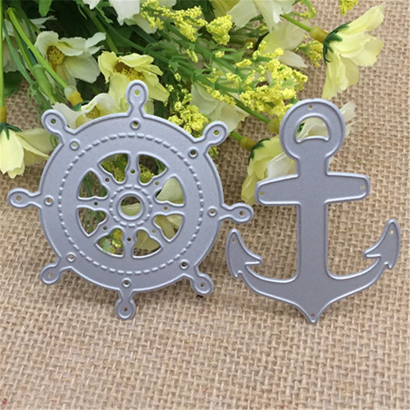 Sailing Anchor ship Metal stencil mold Cutting Dies decoration scrapbook die cuts Album Paper Craft Embossing DIY Card Crafts