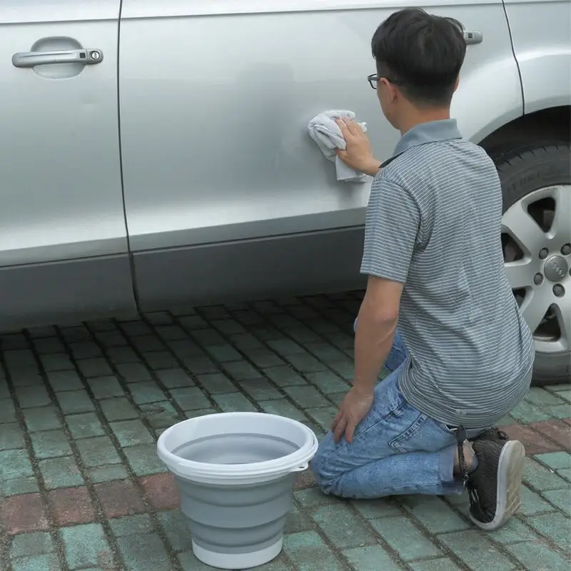 Seau pliant 5L10L pour lavage de voiture, fournitures de pêche en plein air, Promotion pour la pêche, seau rond pour salle de bains, cuisine, Camp