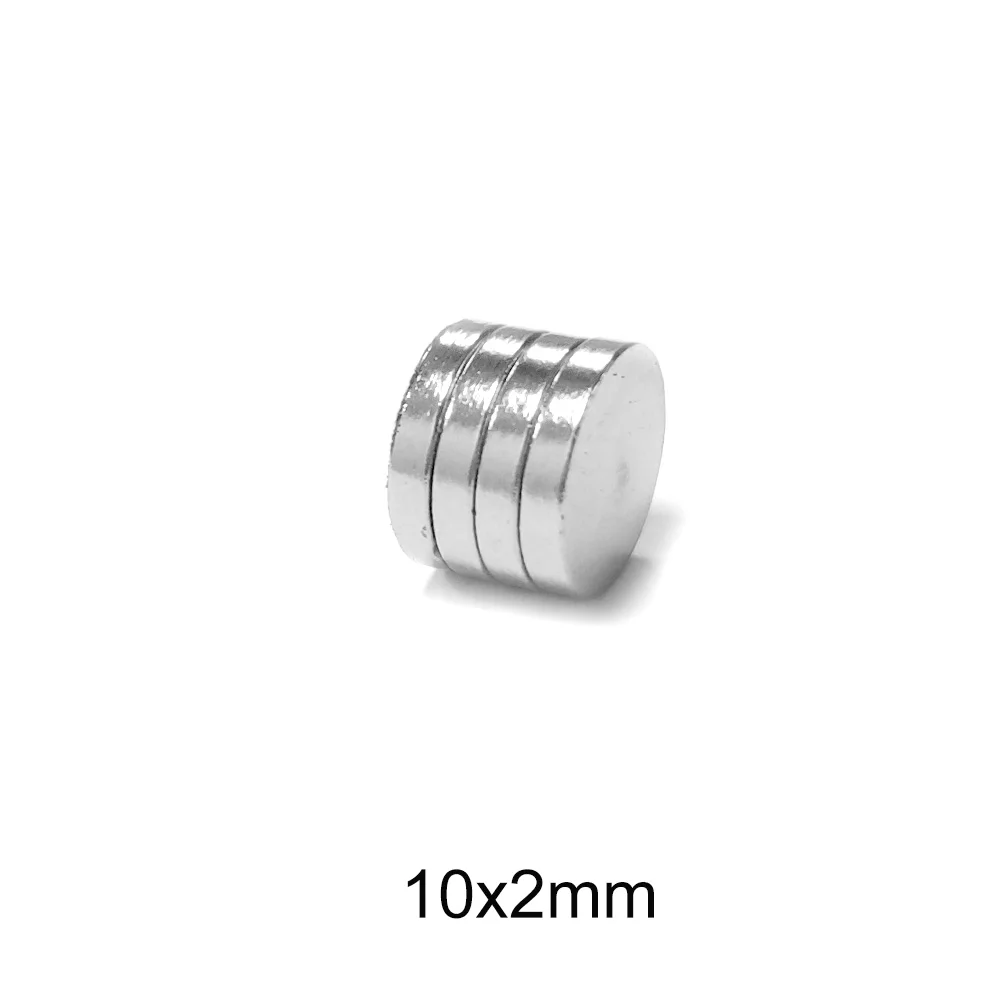 

20/50/100/150/200/300PCS 10x2 mm Small Round Strong Powerful Magnets N35 Neodymium Magnet Disc 10x2mm Permanent Magnets 10*2 mm