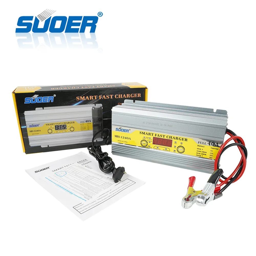 Suoer【 Battery charger 】LCD display charger Fully Auto Digital battery Charger (MH-1240A)