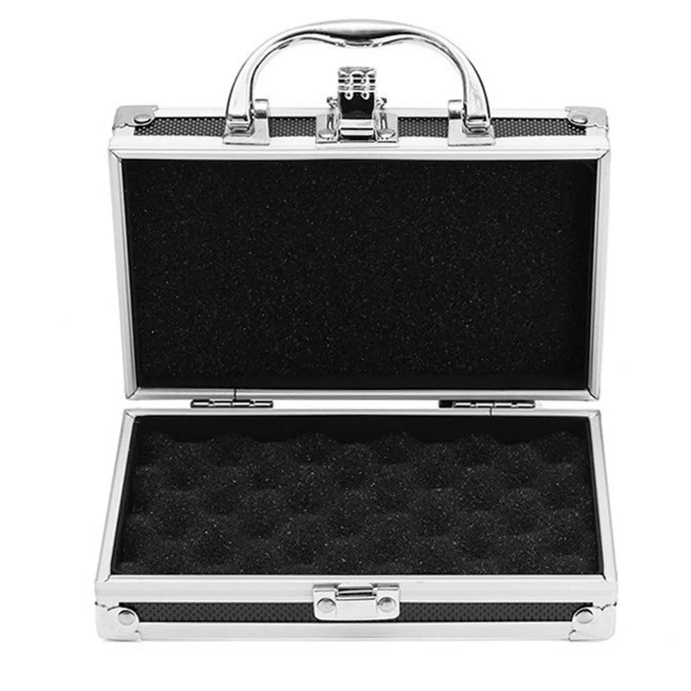 Durable Sponge Inside Portable Sturdy Organiser Hard Carry Practical Storage Aluminum Alloy Tool Box Travel Carry Case