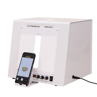 SANOTO Mini Photo Studio Photography Light Box Softbox Built-in Rotating Turntable For Jewelry Photography Video 3D Scanning