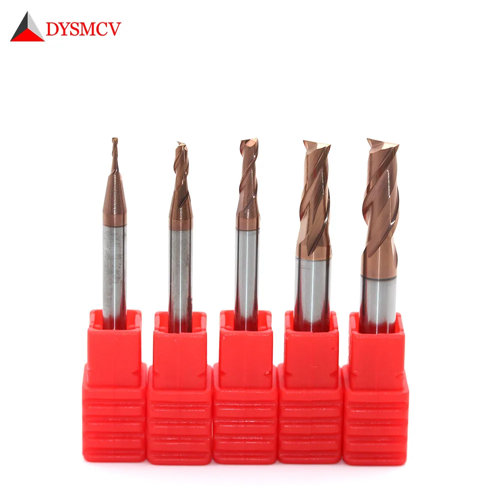 1pc End Mill 5mm 6mm 8mm 12mm HRC60 4/2Flute Solid Carbide Spiral Straight Shank Flat Endmills CNC Lathe Milling Cutter Tools