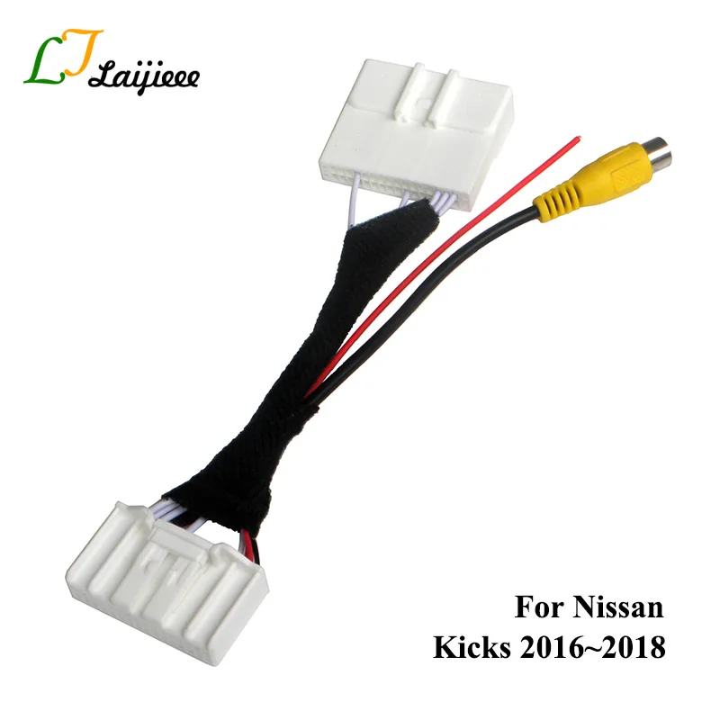 Conector RCA de 32 pines para Nissan Kicks 2016, 2017, 2018, 2019-20, Cable adaptador de cámara de respaldo trasero, instalación de Monitor Original