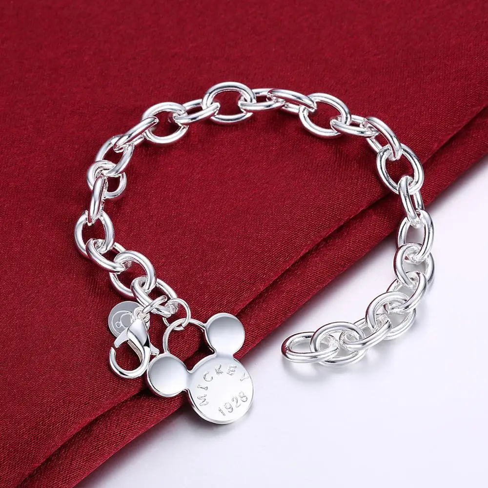 New Style 925 Sterling Silver Bracelet Love Michelle Pendant Bracelet Female Charm Engagement Party Wedding Fashion Jewelry