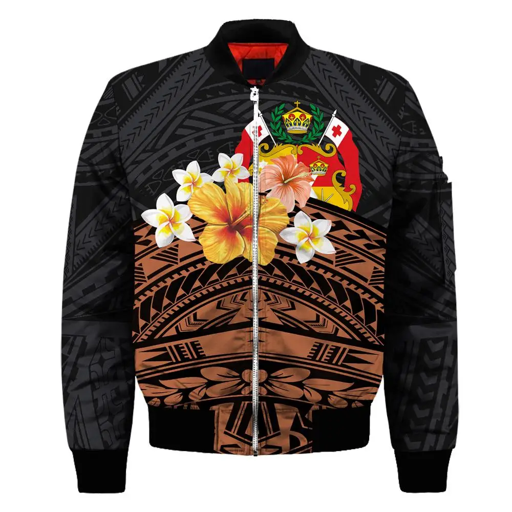 

Hawaii Plumeria Men Unisex 3D Print Thick Flight Bomber Jackets American Samoa Winter Casual Coat Women New Fashion Streetwear 6