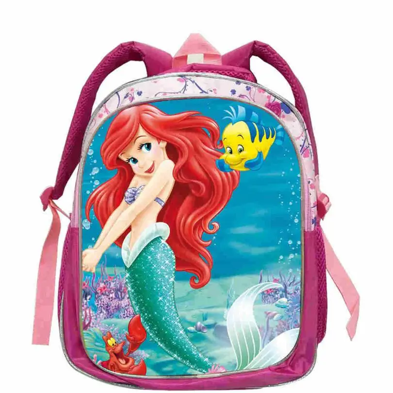 The Little Mermaid Ariel Backpack Princess Kids School Bag Fairy Tale Schoolbag Book Bags for Teen Girls mochila