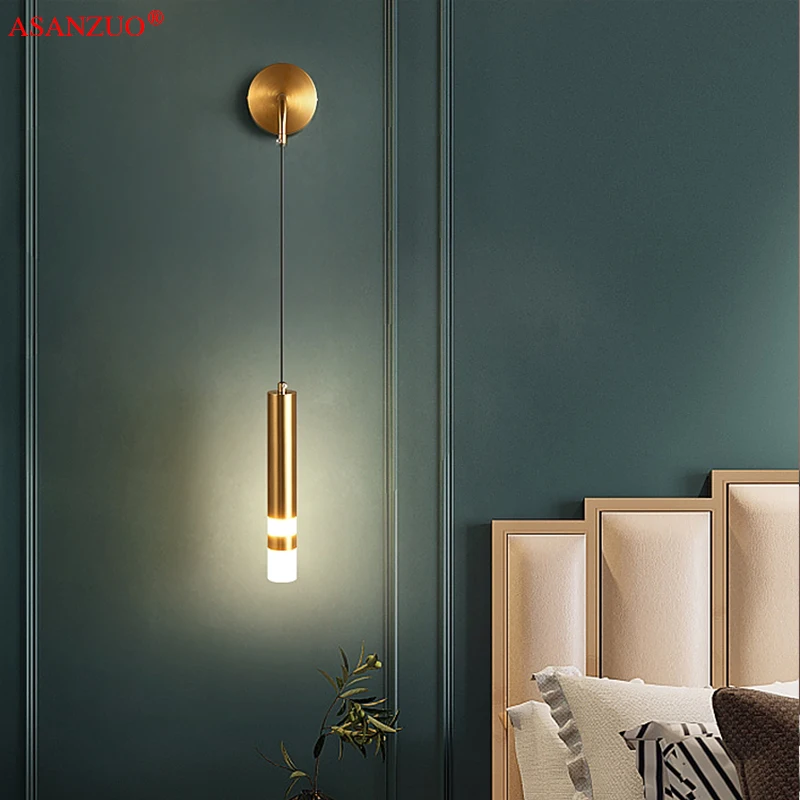 Led wall lamps 3W reading light 7W bedside wall light hotel bedside modern wall lamp bedroom study stair sconces