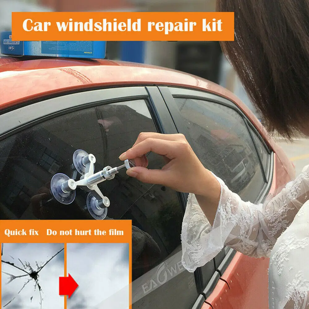 Car Styling Windshield Repair Kit Car Window Glass Scratch Crack Restore Repair Tool Car Window Screen Polishing Fixed bracket