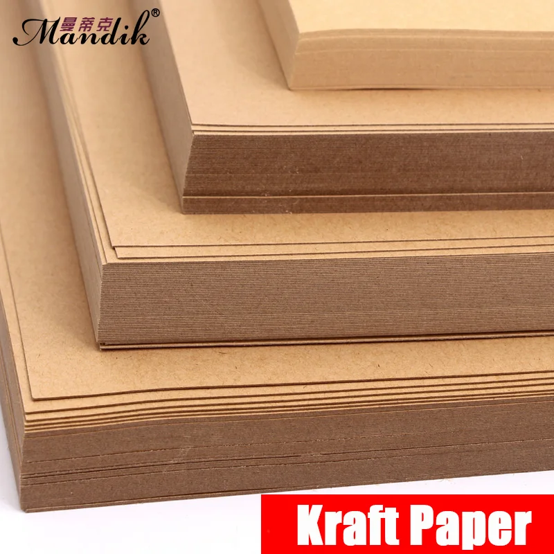 250gsm 50 Sheets Packaging Brown Kraft Paper A4 Notebook Cover Paper