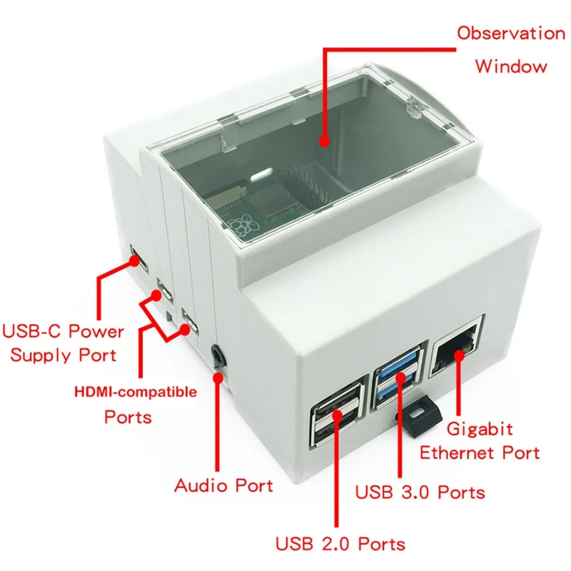 Dla Raspberry Pi 4 Model B etui z ABS biała obudowa obudowa ochronna dla Raspberry Pi 4B