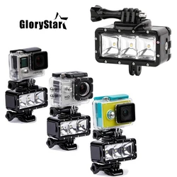 GloryStar FlashLight lamp Underwater Diving Waterproof LED Flash Video Light Mount For GoPro SJCAM SJ4000 H9 H9R xiaomi yi OSMO