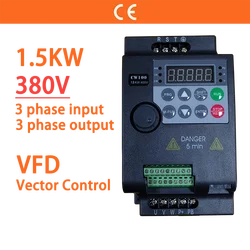 1.5KW 380V Frequentieregelaar 3 Fase Ingang 3 Ph Output 2HP Zuinig Kleine Vfd Variateur Voor Motor Speed control Inverter