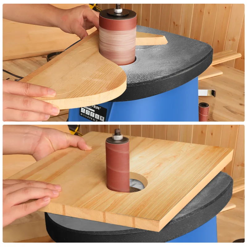 220V 450W 14 Inch Desktop Electric Sander Sand Column Machine Shaft Sander Belt Machine Woodworking Tools