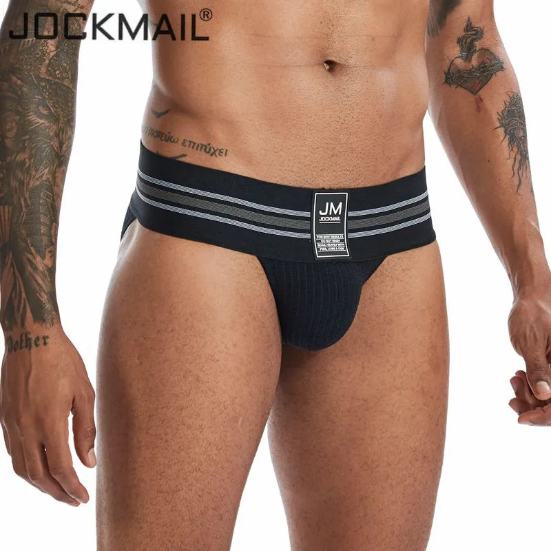 Jockmail New Brand Men Underwear Sexy Briefs Men Jockstrap Fashion Mens Briefs Cuecas Gay Underwear Penis Bikini Men Slip Homme