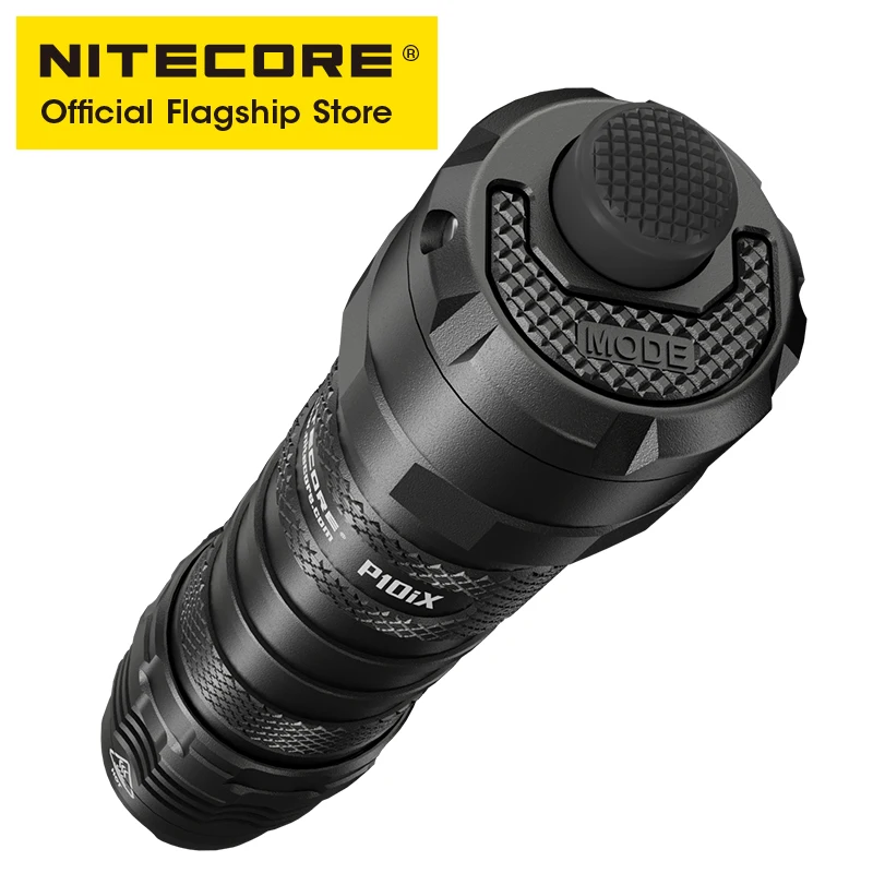 NITECORE P10iX Rechargeable Flashlight Powerful 4000 Lumens USB Tactical Flashlight One Button Strobe, 5000mAh NL2150HPi Battery